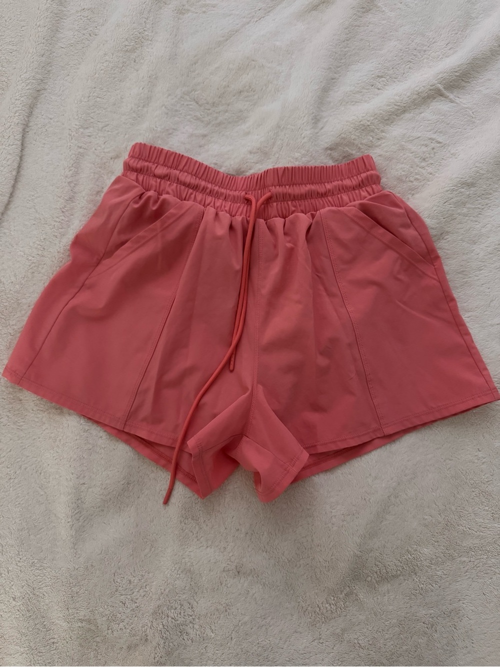 Kona Sol Coral Drawstring Athletic Shorts
